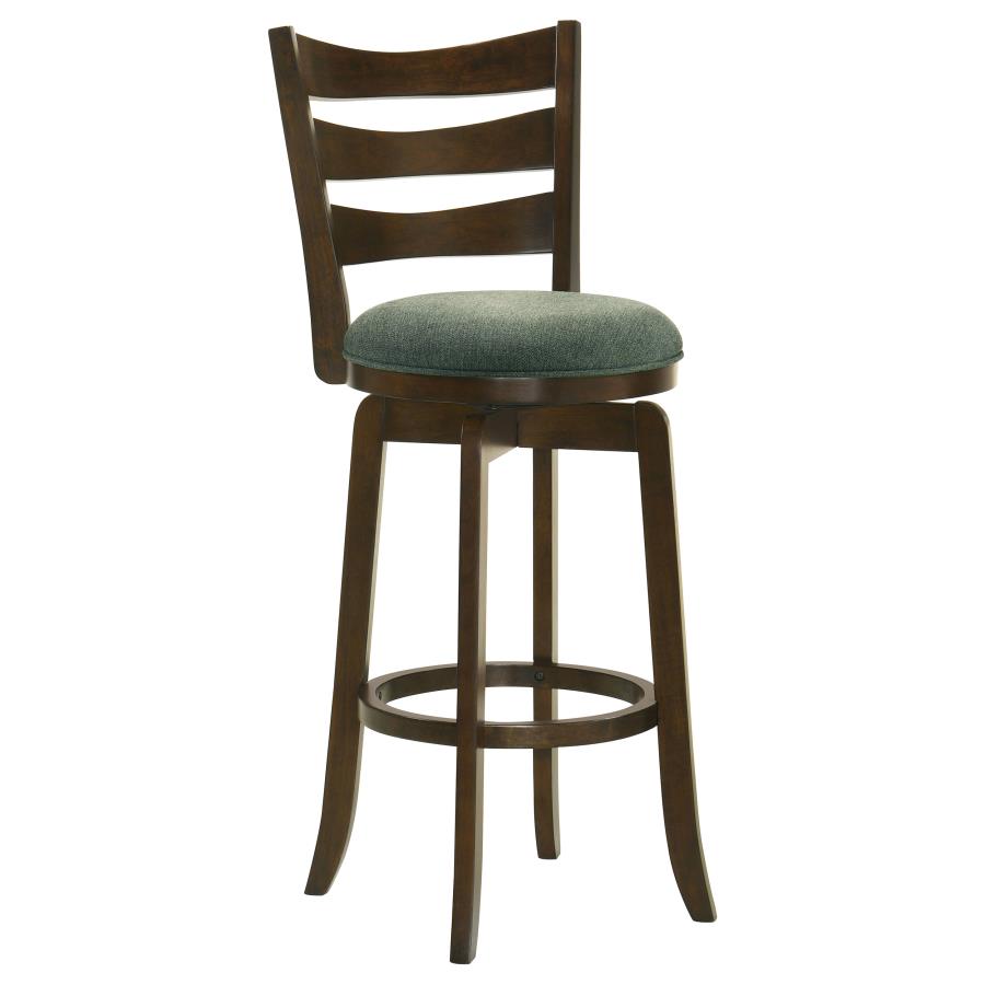 (image for) Murphy Wood Pub Height Swivel Bar Chair Hunter Green - Click Image to Close