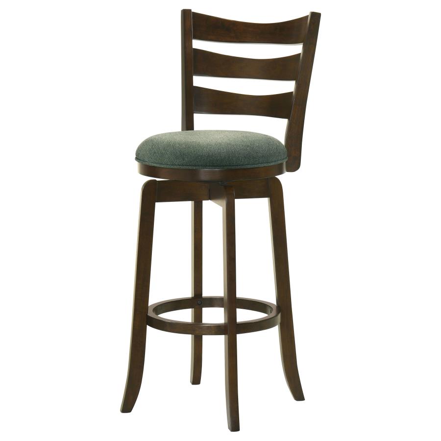 (image for) Murphy Wood Pub Height Swivel Bar Chair Hunter Green