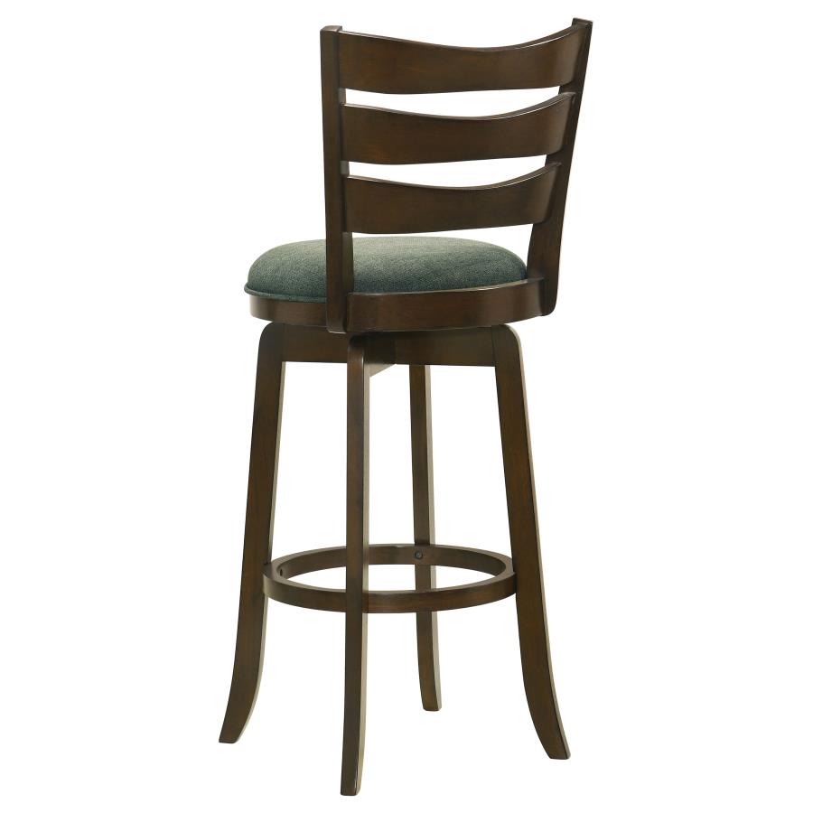 (image for) Murphy Wood Pub Height Swivel Bar Chair Hunter Green