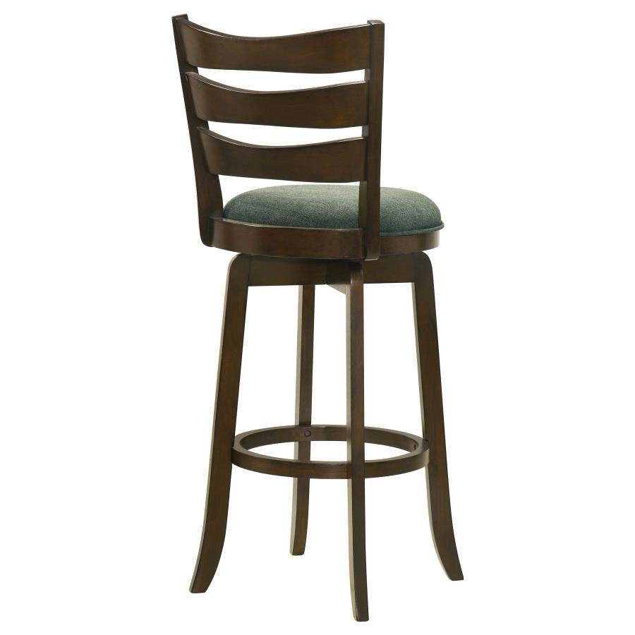 (image for) Murphy Wood Pub Height Swivel Bar Chair Hunter Green