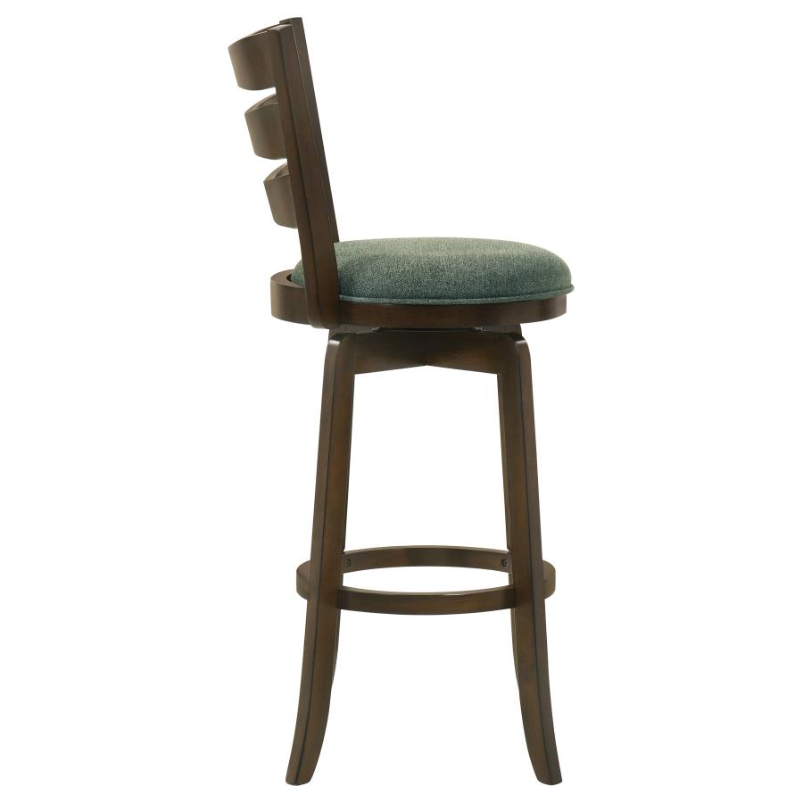 (image for) Murphy Wood Pub Height Swivel Bar Chair Hunter Green