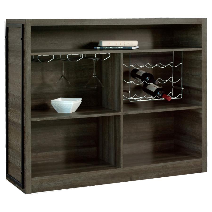 (image for) Joe 5-shelf Composite Wood Home Bar Wine Cabinet Aged Oak