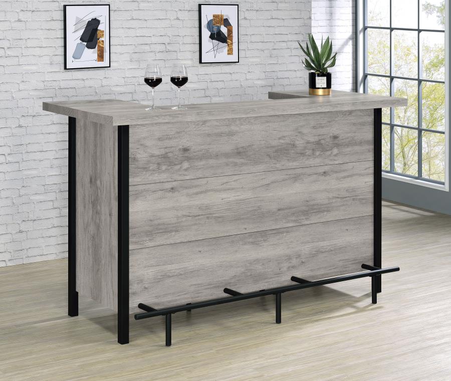 (image for) Bellemore Freestanding Home Bar Wine Cabinet Grey Driftwood