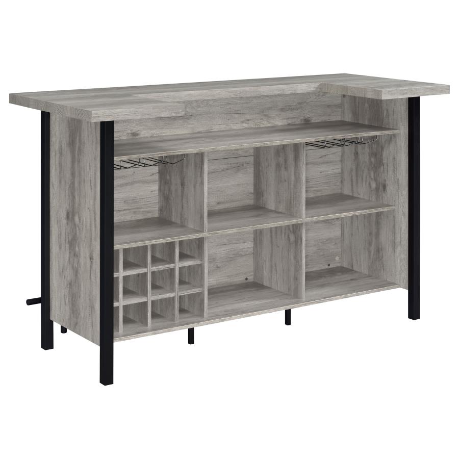 (image for) Bellemore Freestanding Home Bar Wine Cabinet Grey Driftwood