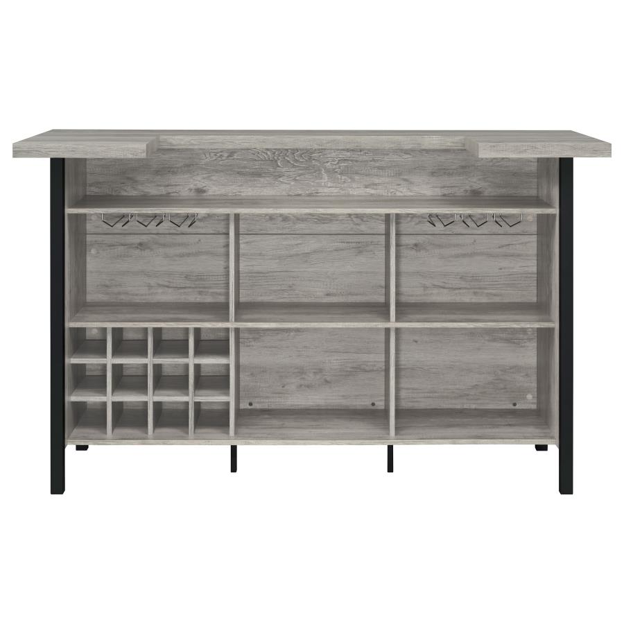 (image for) Bellemore Freestanding Home Bar Wine Cabinet Grey Driftwood