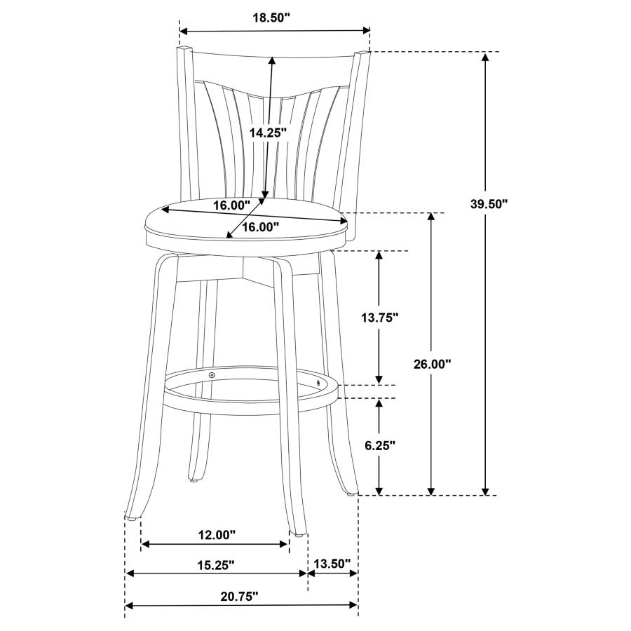 (image for) Lambert Wood Counter Height Swivel Bar Chair Dark Cherry