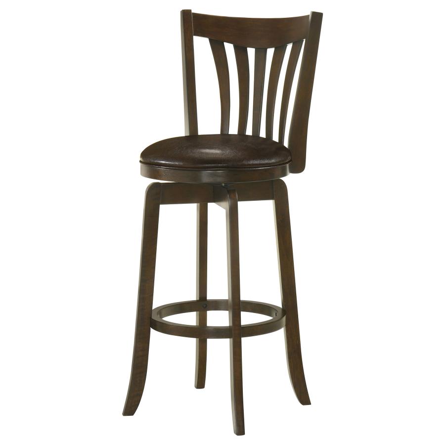 (image for) Lambert Wood Pub Height Swivel Bar Chair Dark Cherry