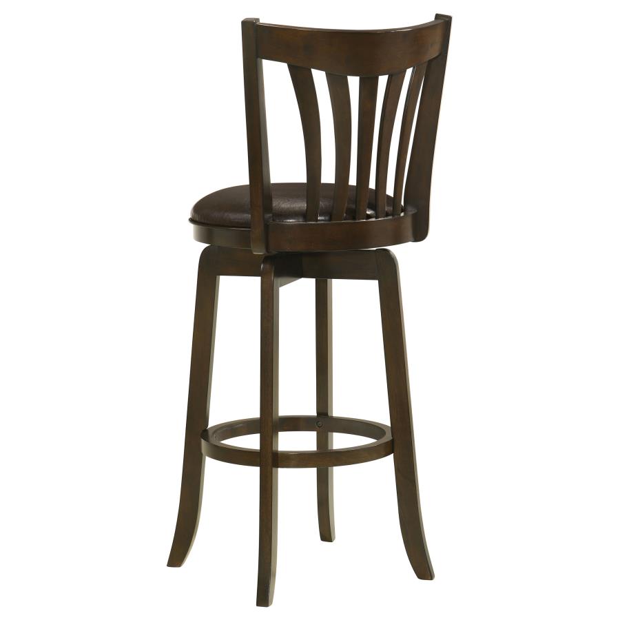 (image for) Lambert Wood Pub Height Swivel Bar Chair Dark Cherry