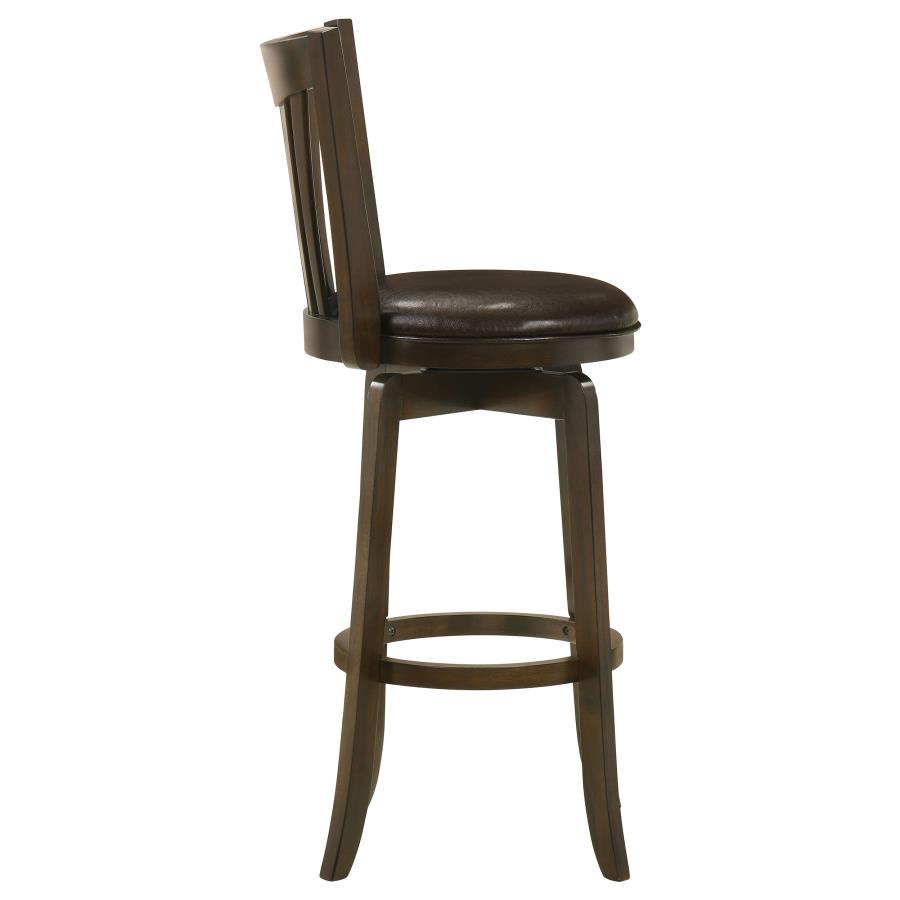 (image for) Lambert Wood Pub Height Swivel Bar Chair Dark Cherry