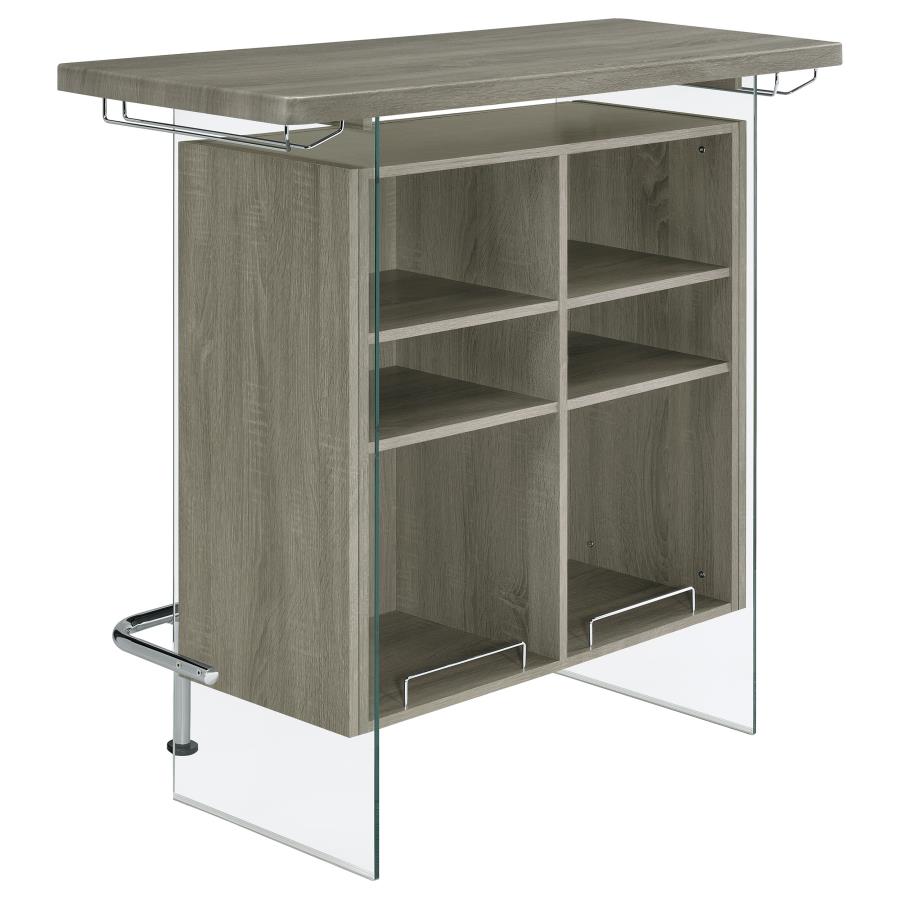 (image for) Acosta Freestanding Home Bar Wine Cabinet Weathered Grey