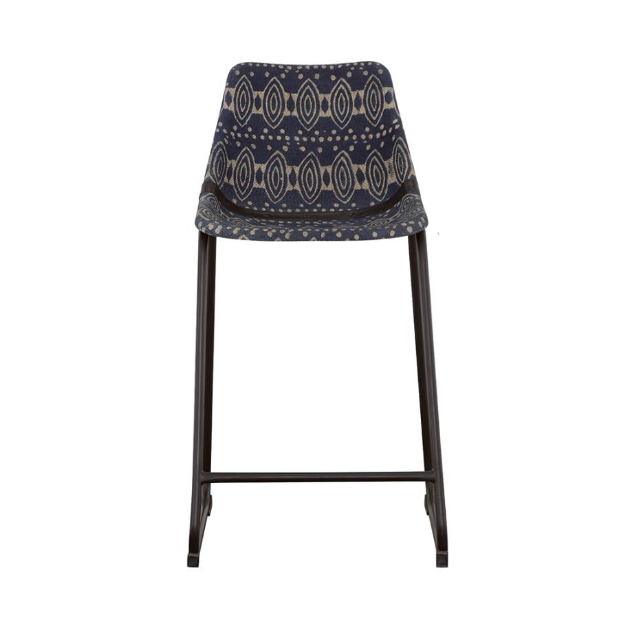 (image for) Marquise Upholstered Counter Chair Blue Canvas (Set of 2)