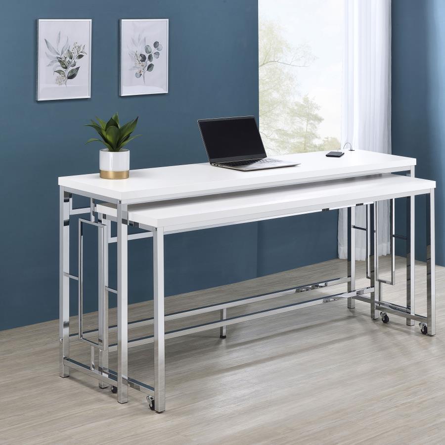 (image for) Jackson 5-piece Multipurpose Counter Height Table Set White