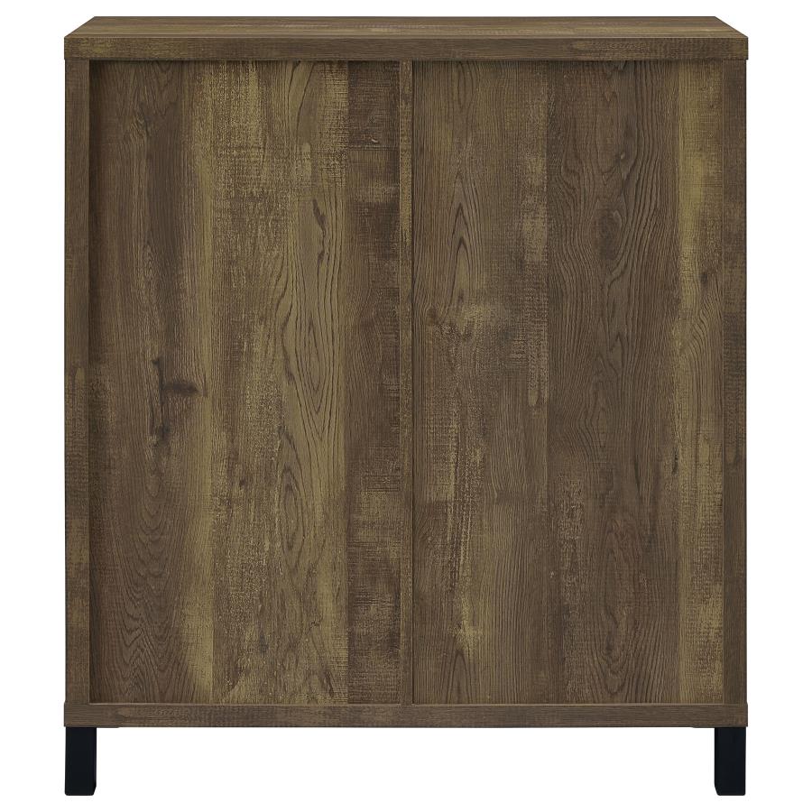 (image for) Arlington Sliding Door Home Bar Wine Cabinet Rustic Oak