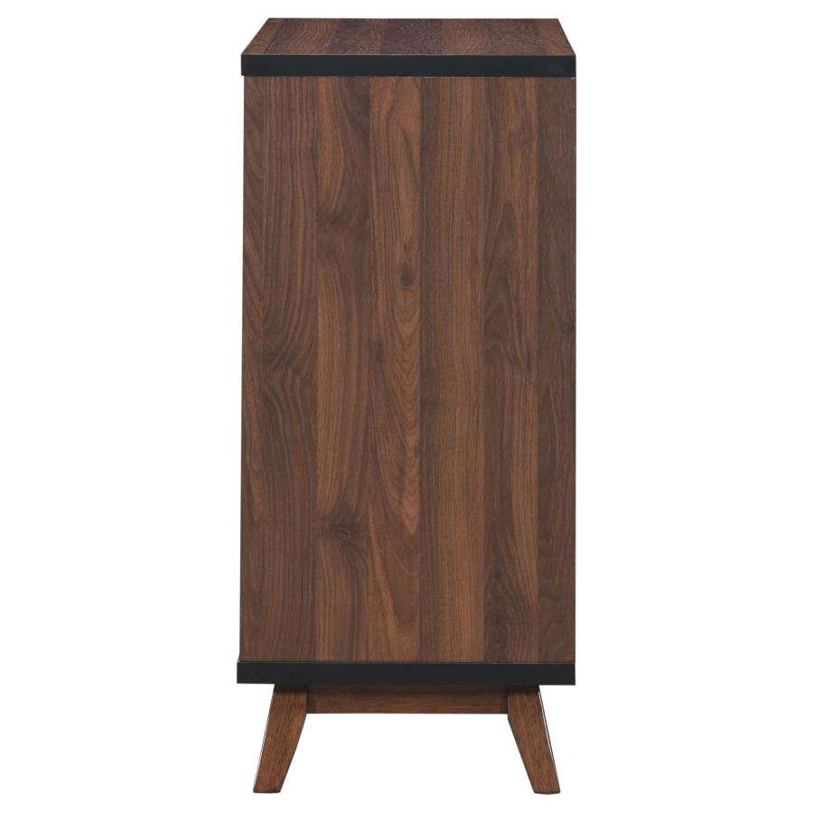 (image for) Ezekiel 2-door Home Bar Wine Storage Cabinet Walnut