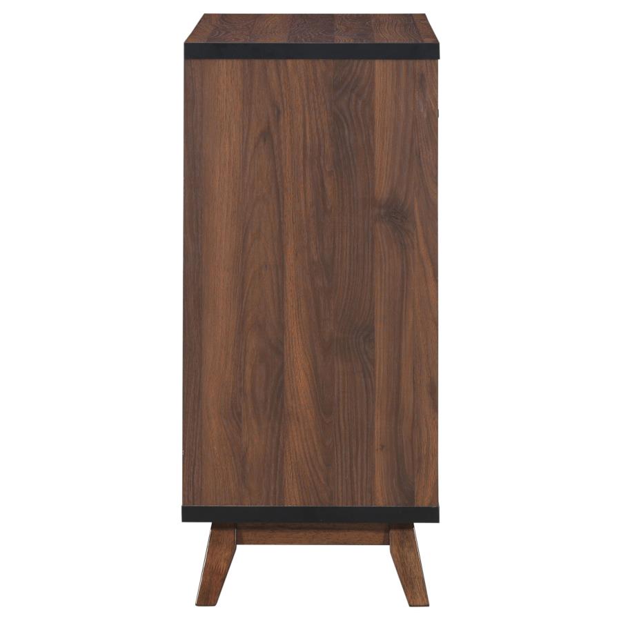 (image for) Ezekiel 2-door Home Bar Wine Storage Cabinet Walnut