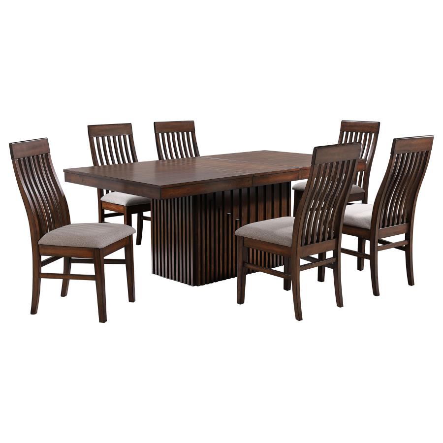 (image for) Briarwood 7-piece Extension Leaf Dining Table Set Mango Oak