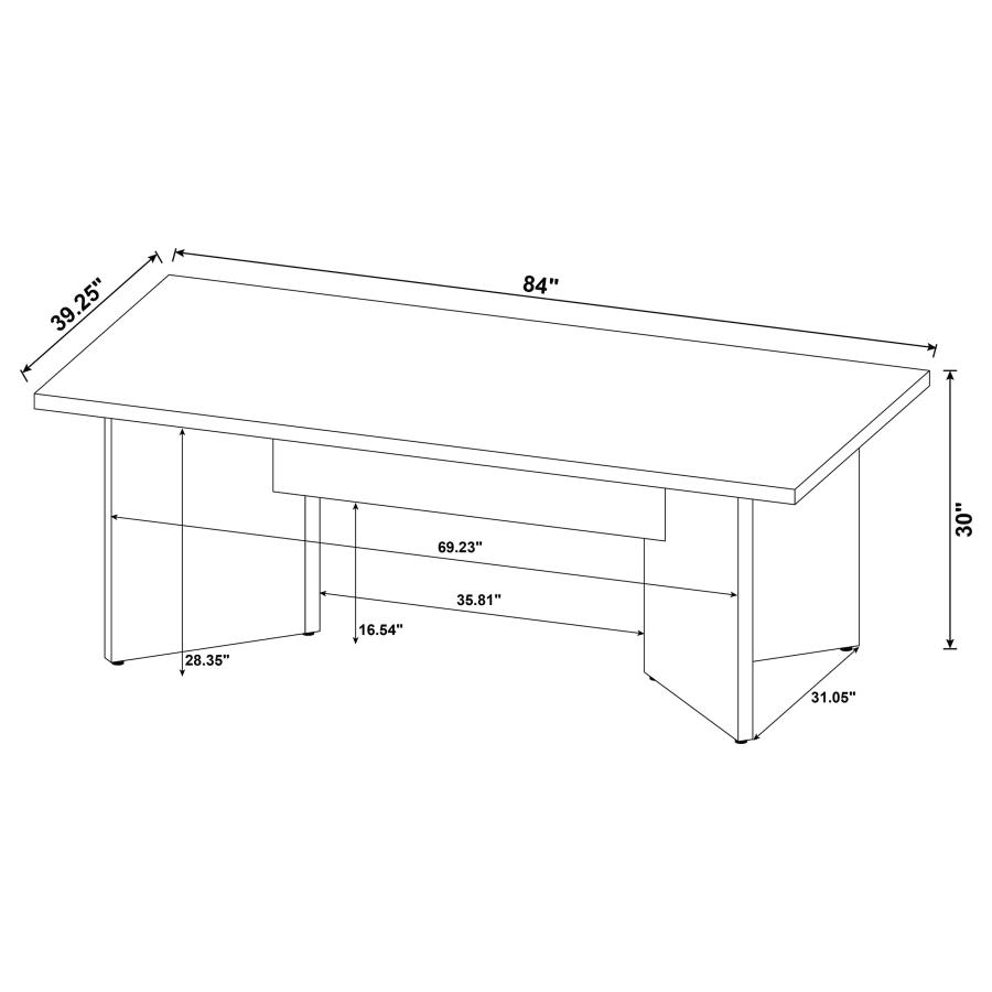 (image for) Jamestown 84-inch Composite Wood Dining Table Mango