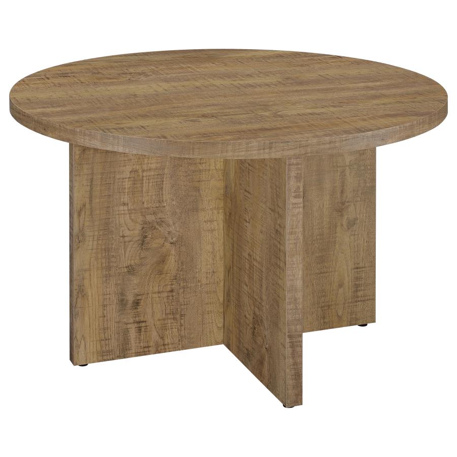 (image for) Jamestown Round 47-inch Composite Wood Dining Table Mango