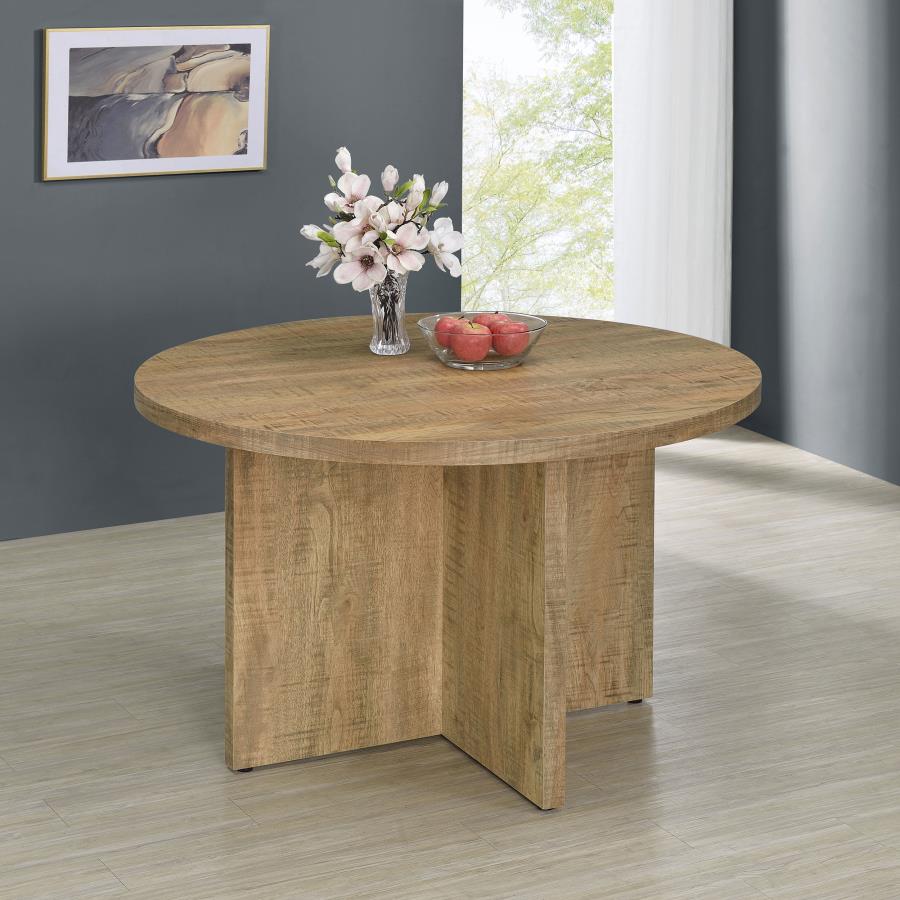 (image for) Jamestown Round 47-inch Composite Wood Dining Table Mango