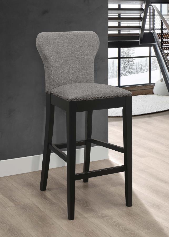 (image for) Rolando Fabric Upholstered Bar Chair Grey (Set of 2)