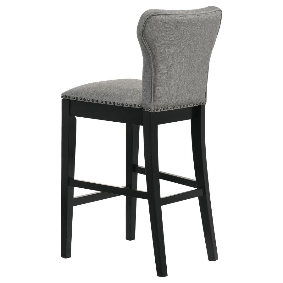 (image for) Rolando Fabric Upholstered Bar Chair Grey (Set of 2)