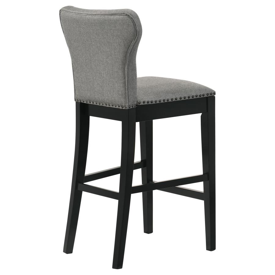 (image for) Rolando Fabric Upholstered Bar Chair Grey (Set of 2)