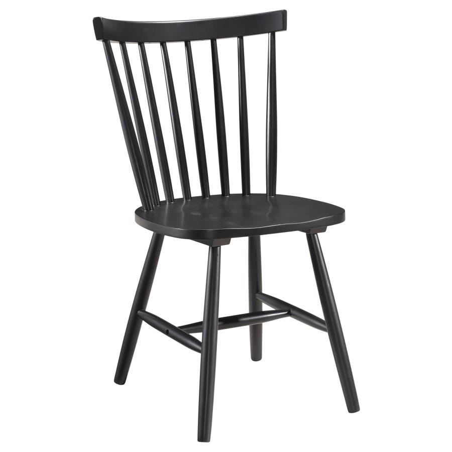 (image for) Hollyoak Windsor Wood Dining Side Chair Black (Set of 2)