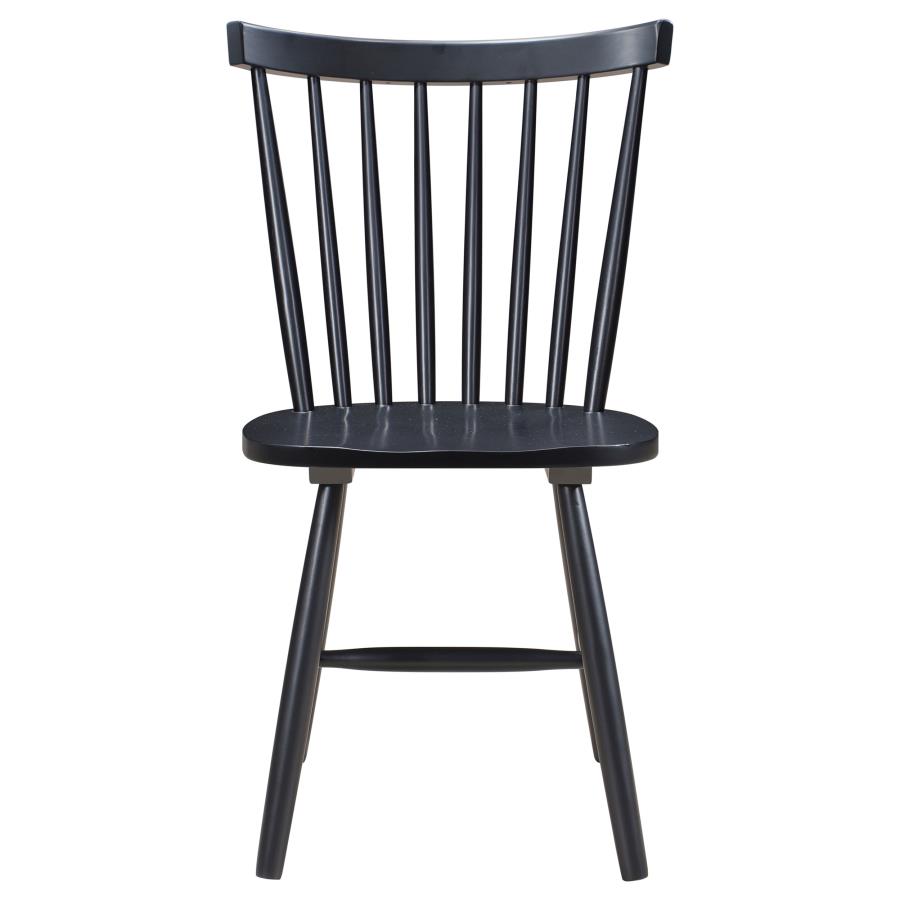 (image for) Hollyoak Windsor Wood Dining Side Chair Black (Set of 2)