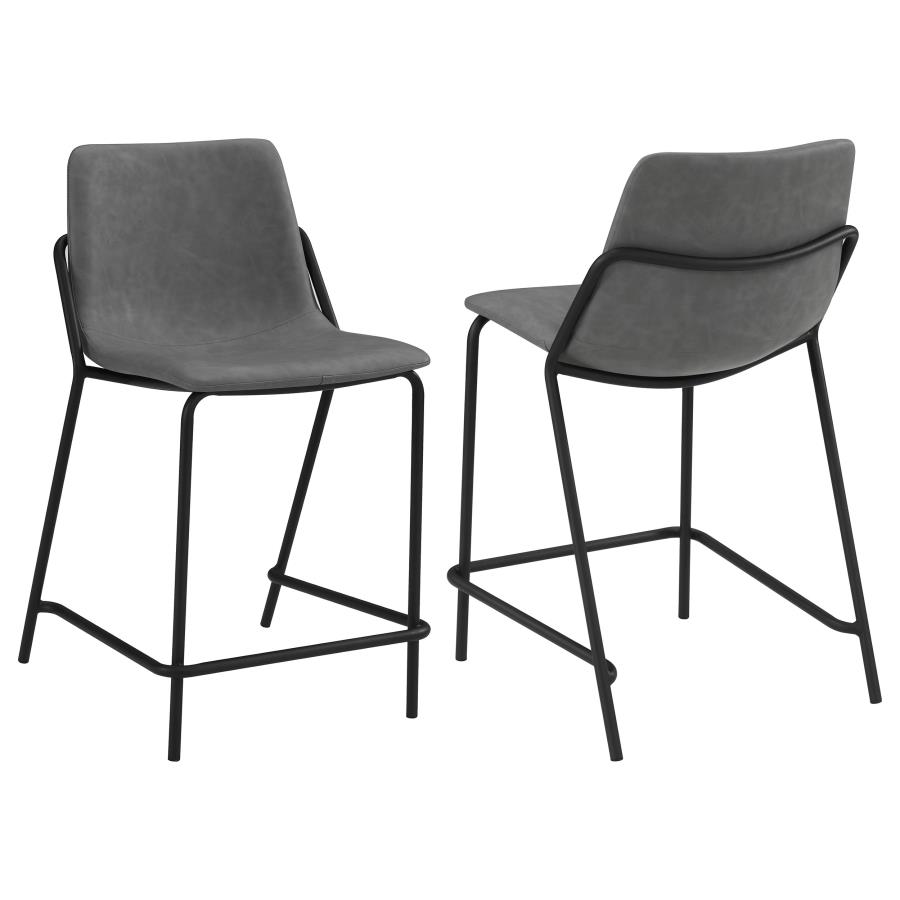 (image for) Earnest Upholstered Counter Chair Grey (Set of 2)