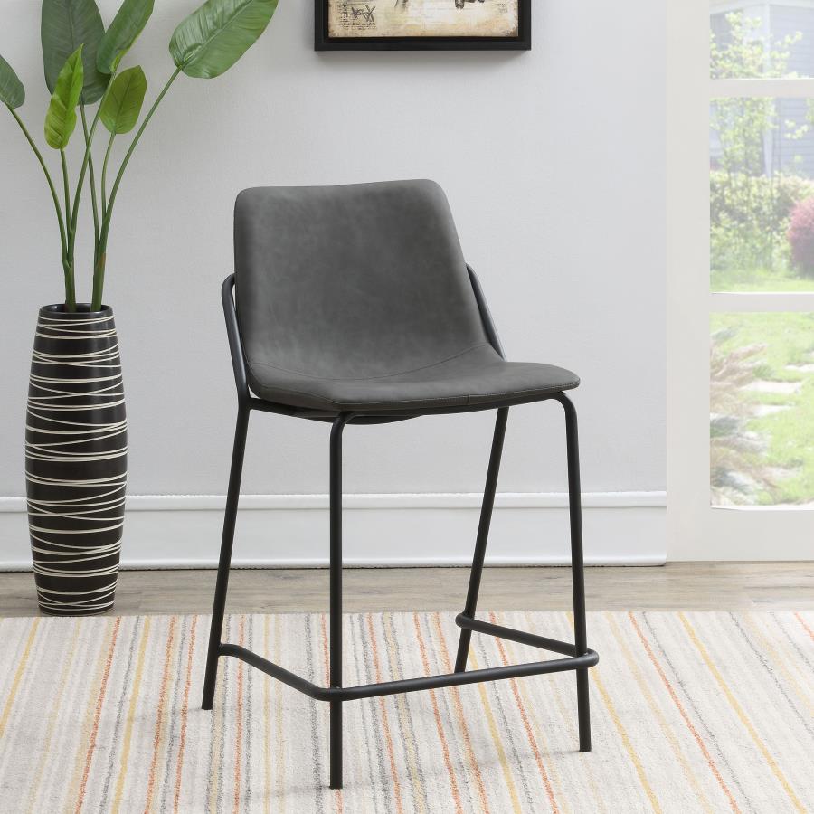 (image for) Earnest Upholstered Counter Chair Grey (Set of 2)