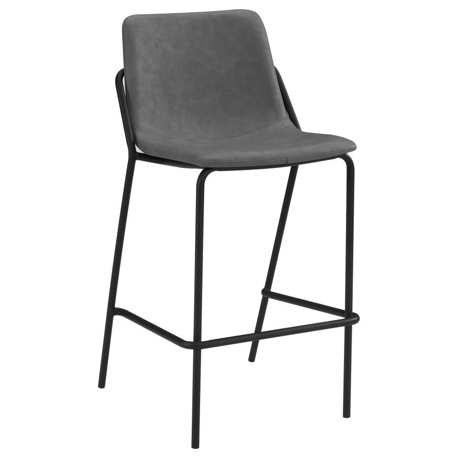 (image for) Earnest Upholstered Bar Chair Grey (Set of 2)