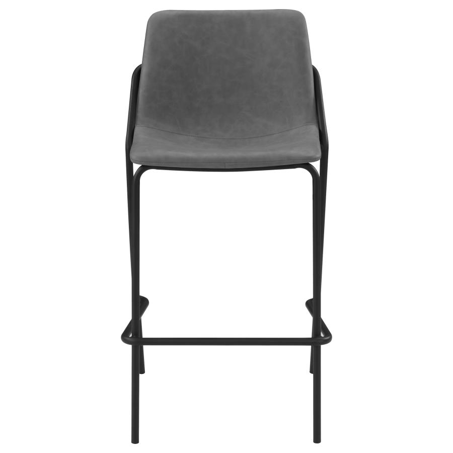 (image for) Earnest Upholstered Bar Chair Grey (Set of 2)