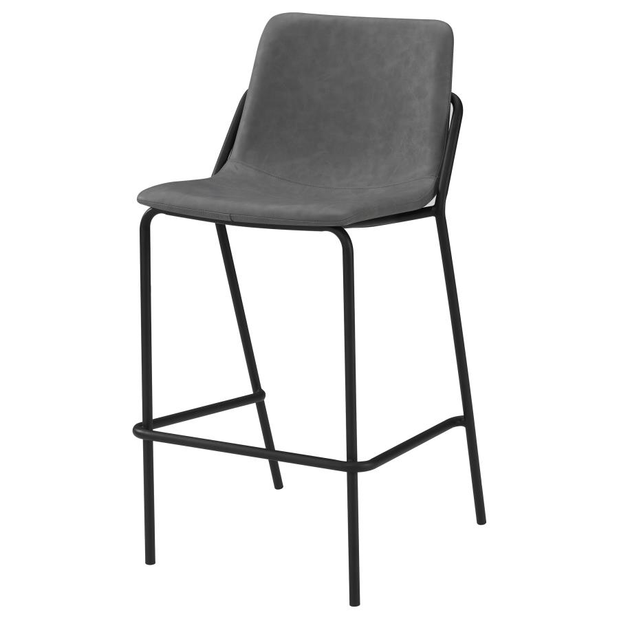 (image for) Earnest Upholstered Bar Chair Grey (Set of 2)