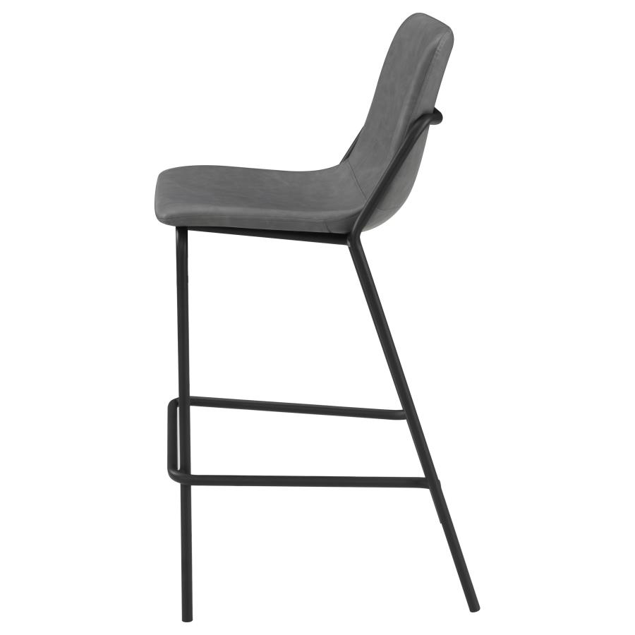 (image for) Earnest Upholstered Bar Chair Grey (Set of 2)