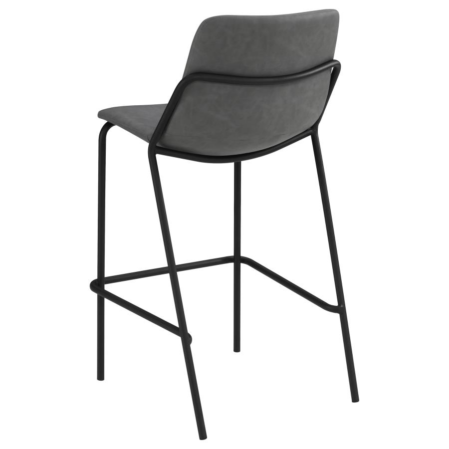 (image for) Earnest Upholstered Bar Chair Grey (Set of 2)