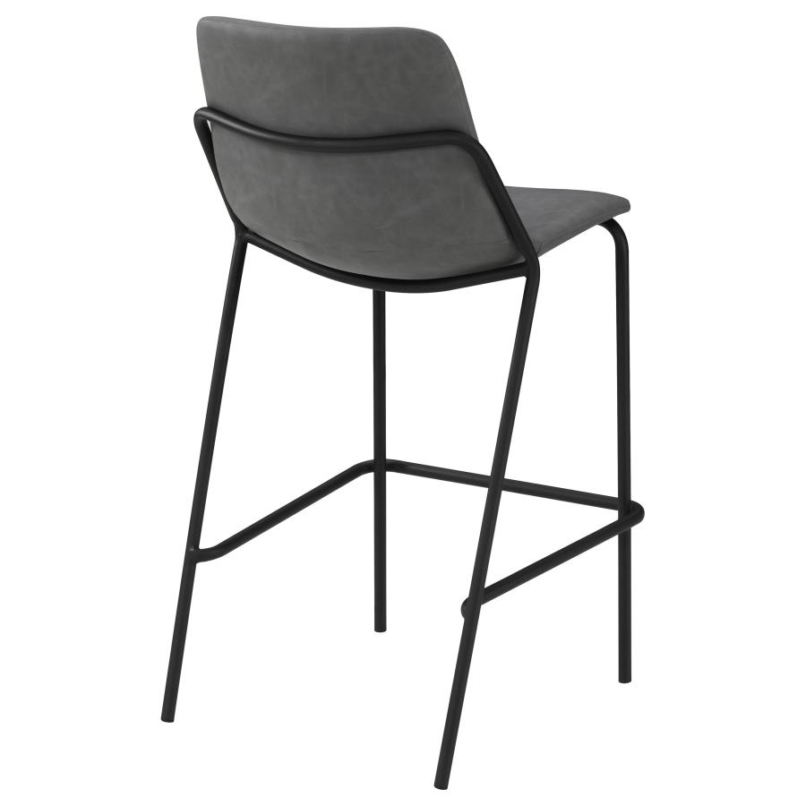 (image for) Earnest Upholstered Bar Chair Grey (Set of 2)