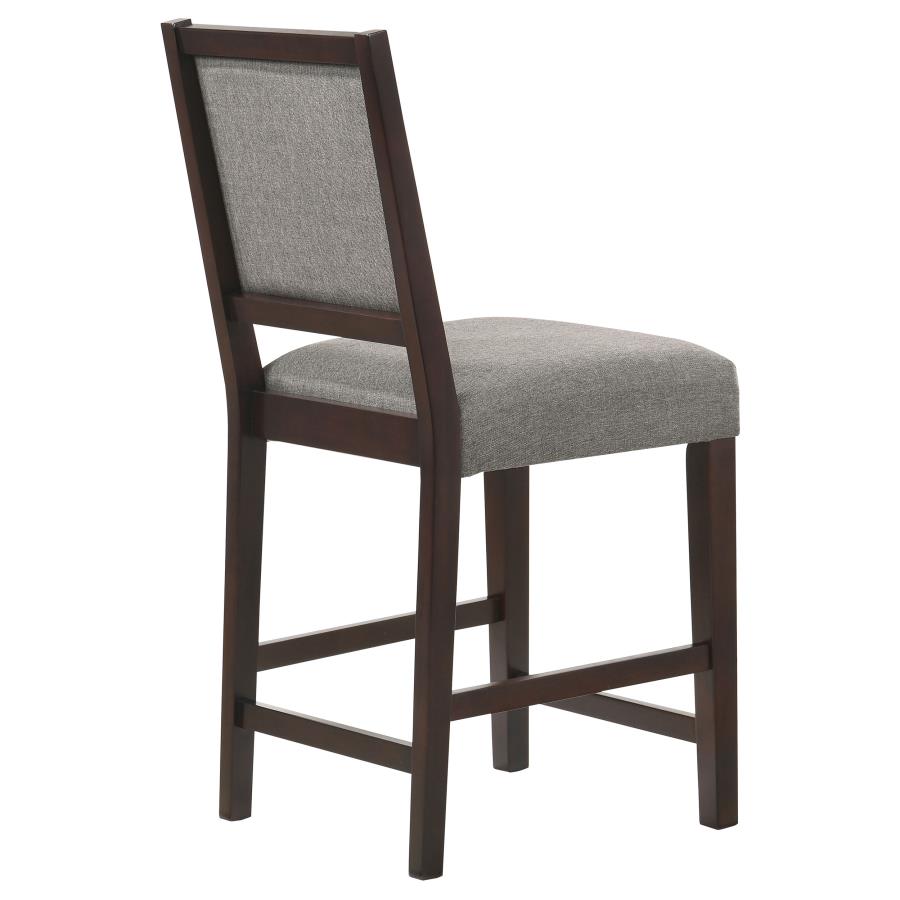 (image for) Bedford Fabric Upholstered Counter Chair Grey (Set of 2)