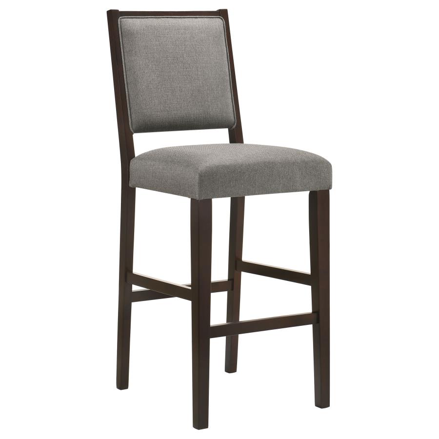 (image for) Bedford Fabric Upholstered Bar Chair Grey (Set of 2)