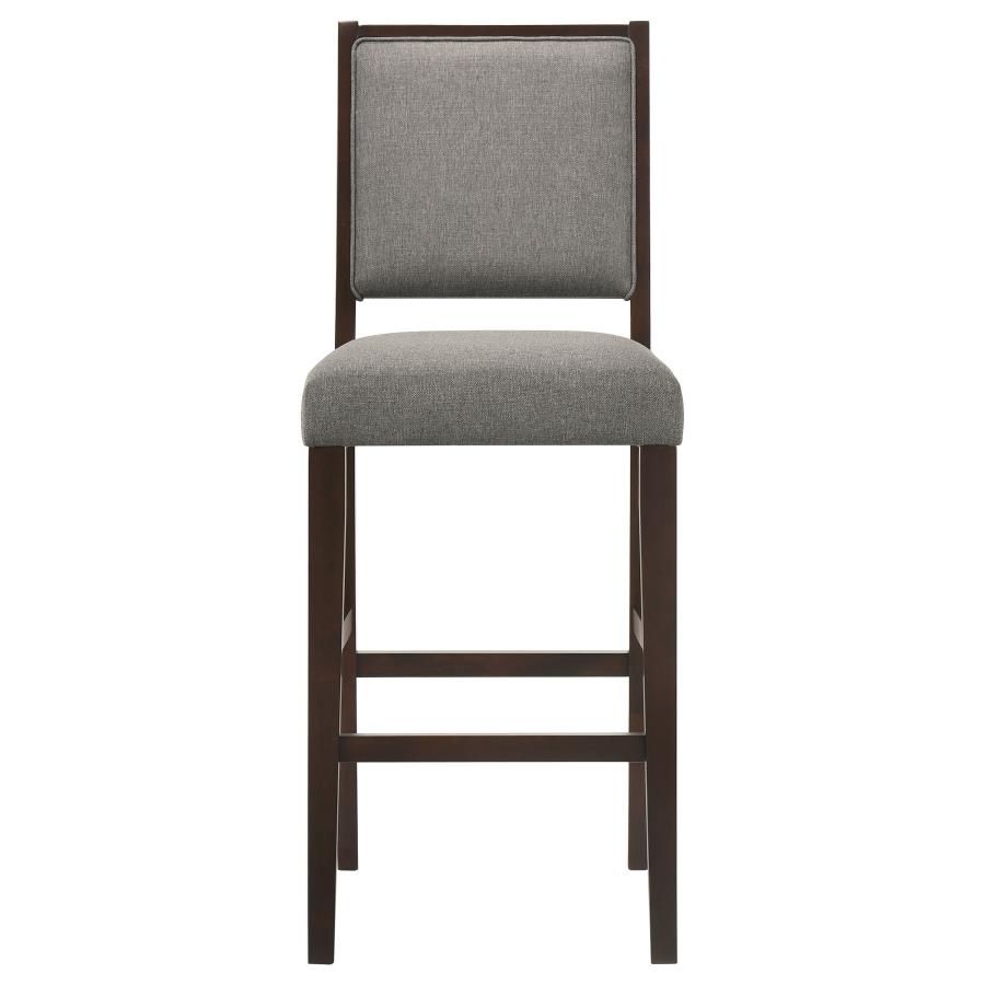 (image for) Bedford Fabric Upholstered Bar Chair Grey (Set of 2)