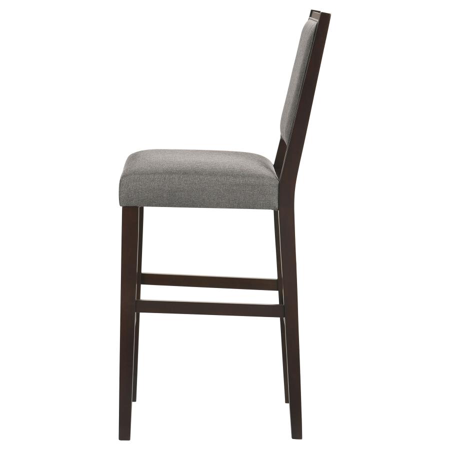 (image for) Bedford Fabric Upholstered Bar Chair Grey (Set of 2)