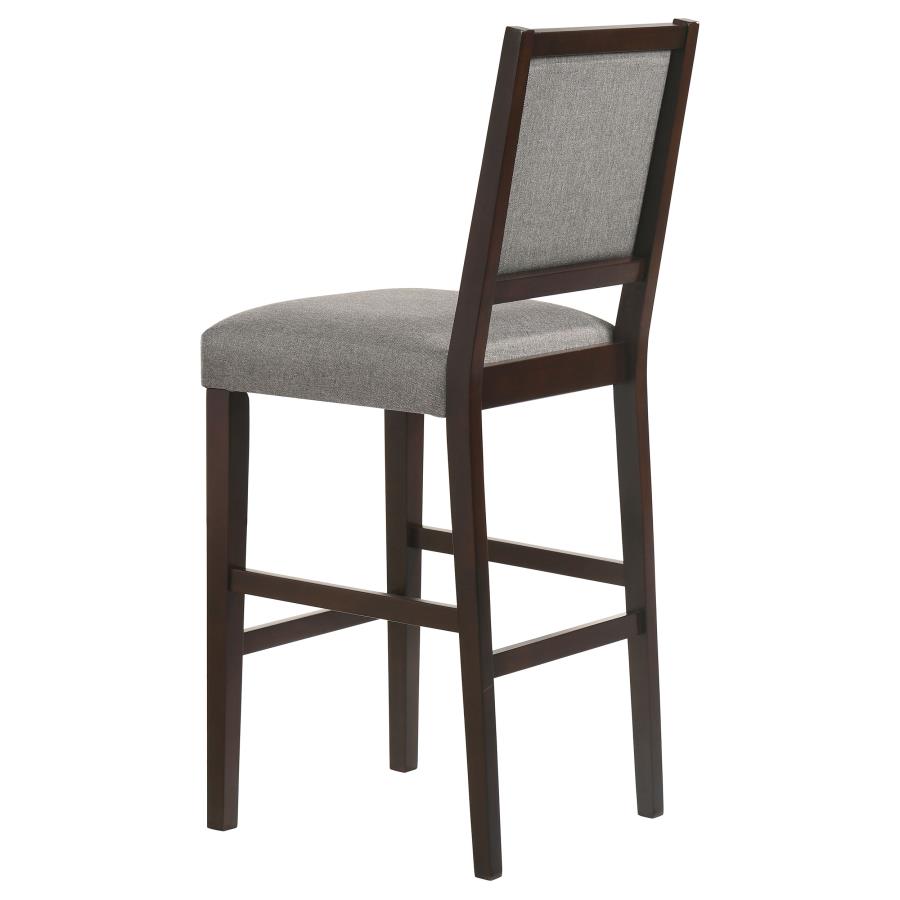 (image for) Bedford Fabric Upholstered Bar Chair Grey (Set of 2)