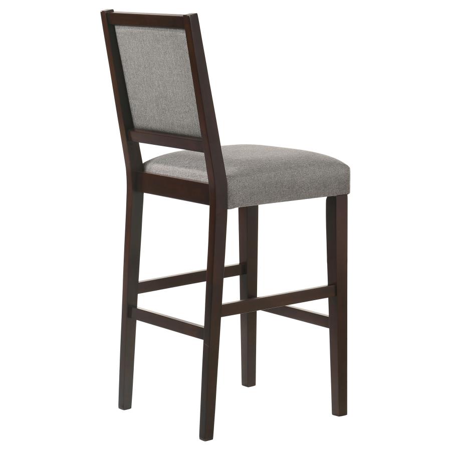 (image for) Bedford Fabric Upholstered Bar Chair Grey (Set of 2)