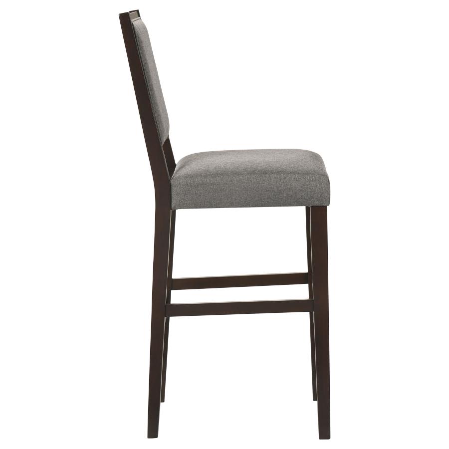 (image for) Bedford Fabric Upholstered Bar Chair Grey (Set of 2)