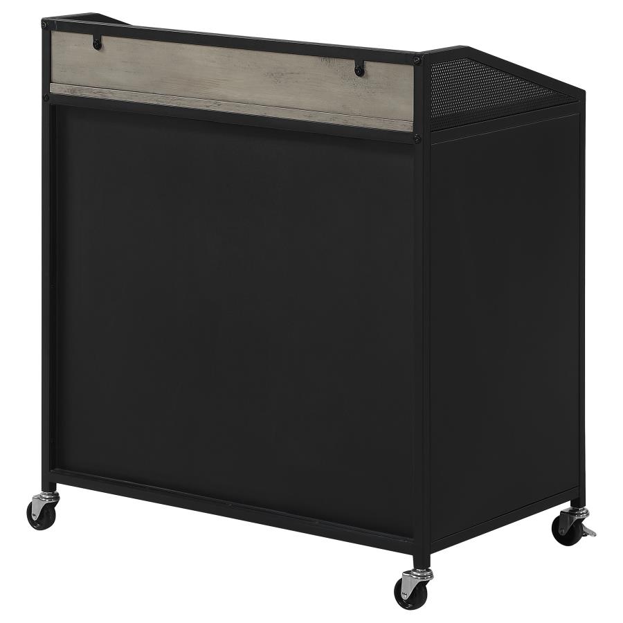 (image for) Arlette 2-door Mobile Home Bar Wine Cabinet Sandy Black