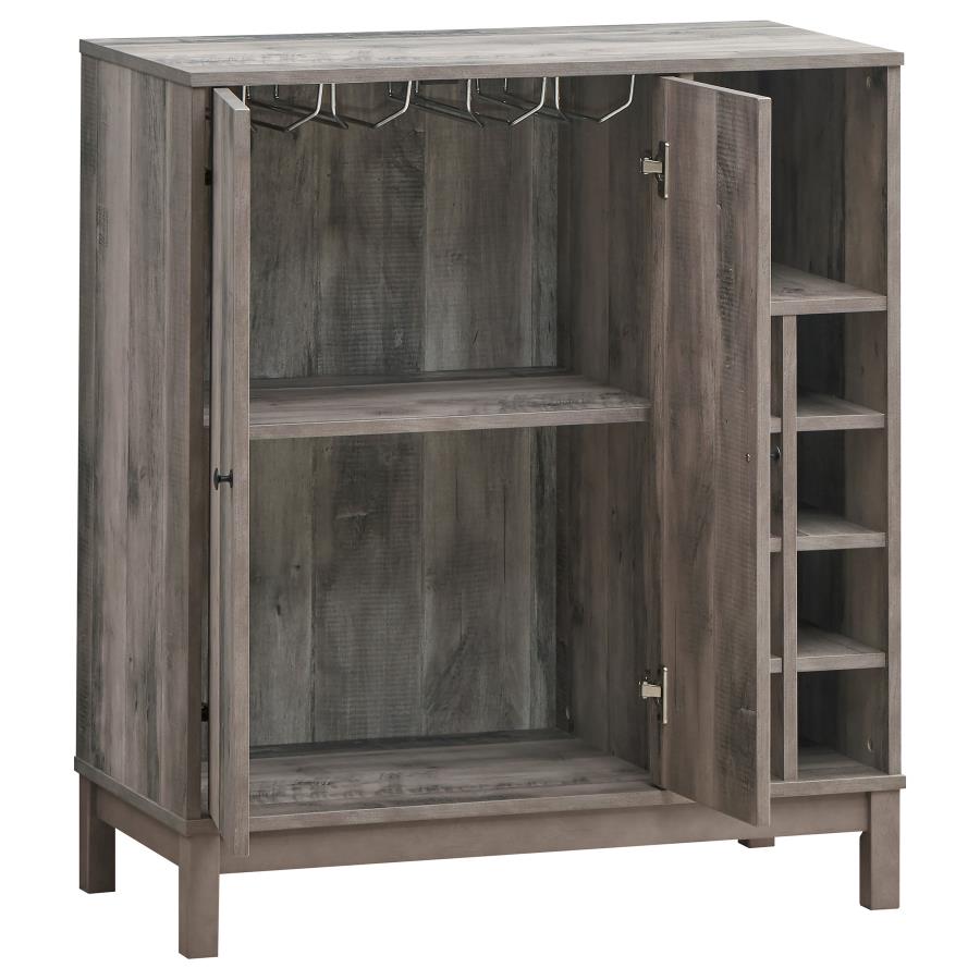 (image for) Cheyenne 2-door Home Bar Wine Cabinet Weathered Acacia