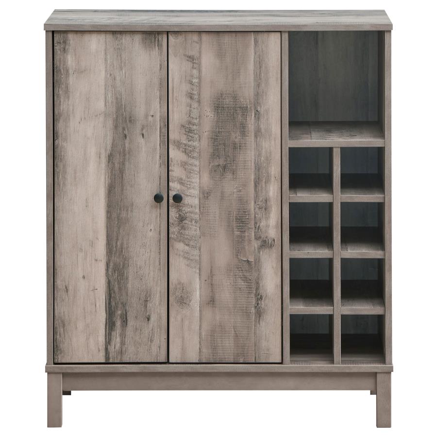 (image for) Cheyenne 2-door Home Bar Wine Cabinet Weathered Acacia