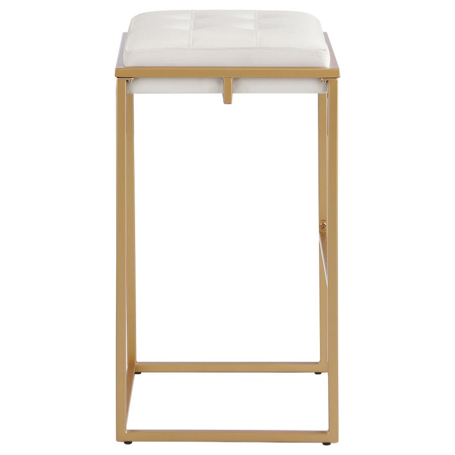 (image for) Nadia Upholstered Backless Bar Stool Beige (Set of 2)