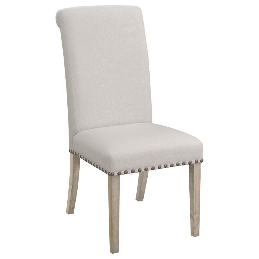 (image for) Salem Fabric Upholstered Dining Side Chair Beige (Set of 2)