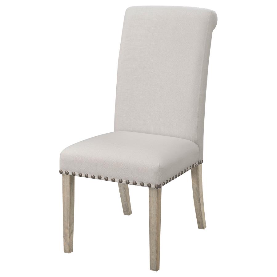 (image for) Salem Fabric Upholstered Dining Side Chair Beige (Set of 2)