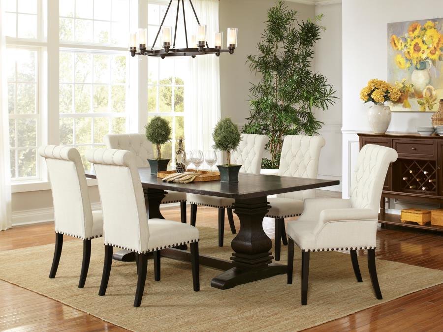 (image for) Alana Fabric Upholstered Dining Side Chair Beige (Set of 2)